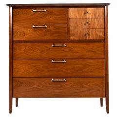 Mid-Century Modern Walnut Drexel Highboy Dresser, Restored