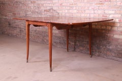 Mid-Century Modern Walnut Drop Leaf Dining Table by White Furniture, 1960s