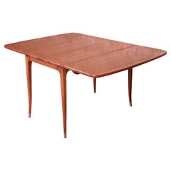 Mid-Century Modern Walnut Drop Leaf Dining Table by White Furniture, 1960s