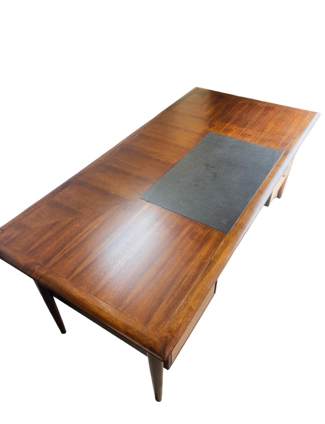 Mid-Century Modern Mid Century Modern Walnut Executive Desk by Castillian Alma For Sale
