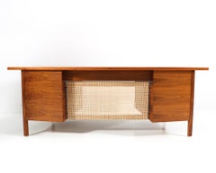 Mid-Century Modern Walnut Executive Desk by Edward Wormley for Dunbar, 1950s
