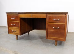 Mid-Century Modern Walnut Executive Desk