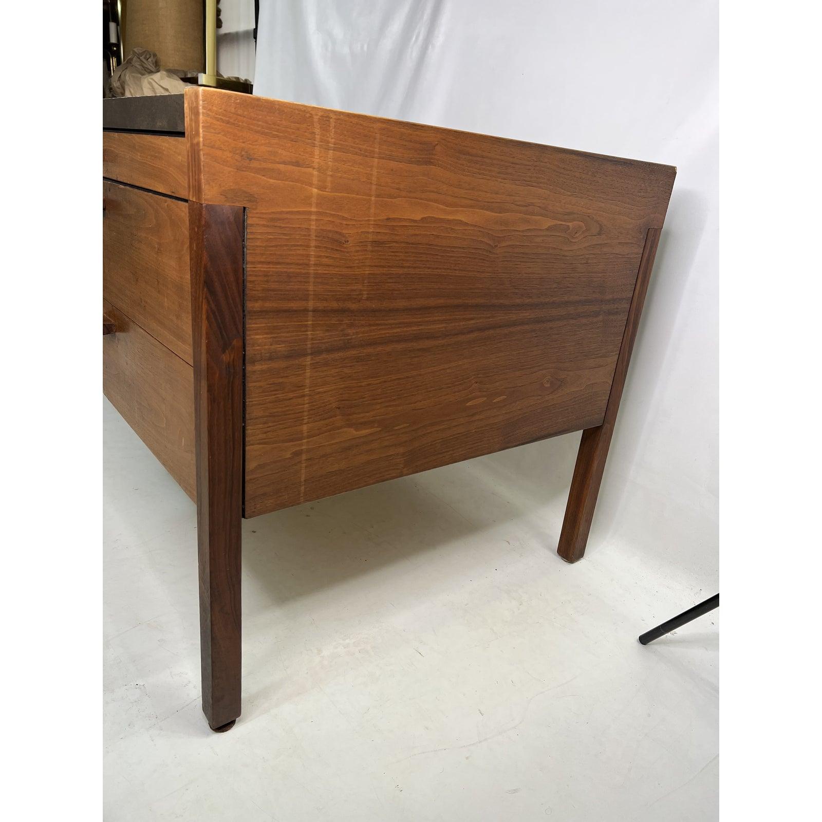 Unknown Mid-Century Modern Walnut Executive Desk