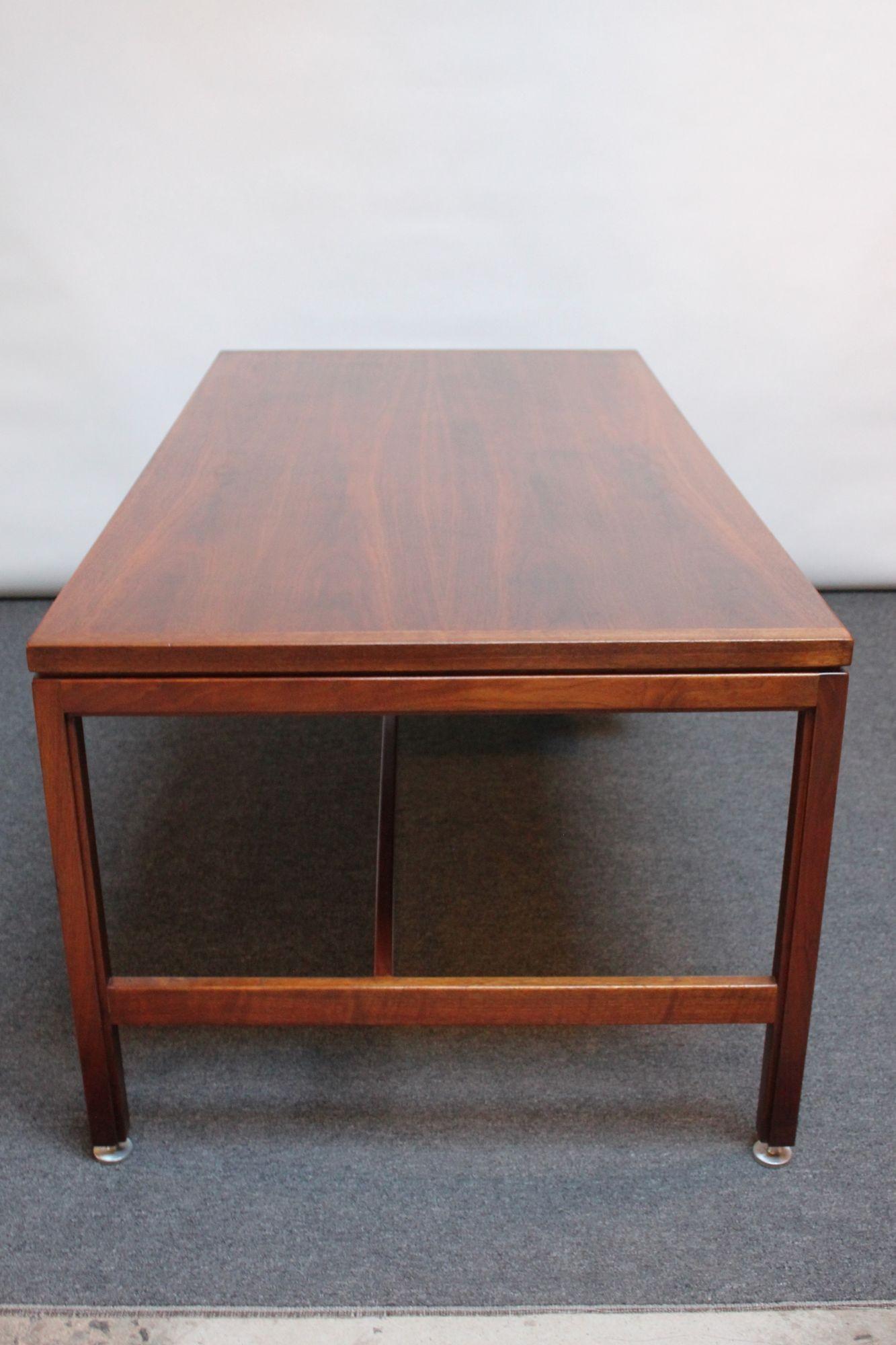 Mid-20th Century Mid-Century Modern Walnut Executive Desk with File Cabinet Drawer by Jens Risom