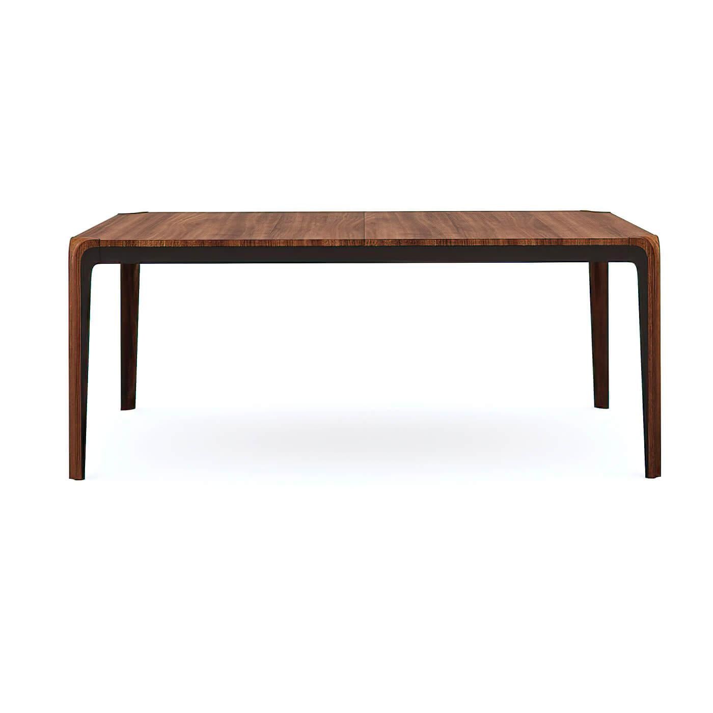 Mid-Century Modern Walnut Extending Dining Table For Sale 4