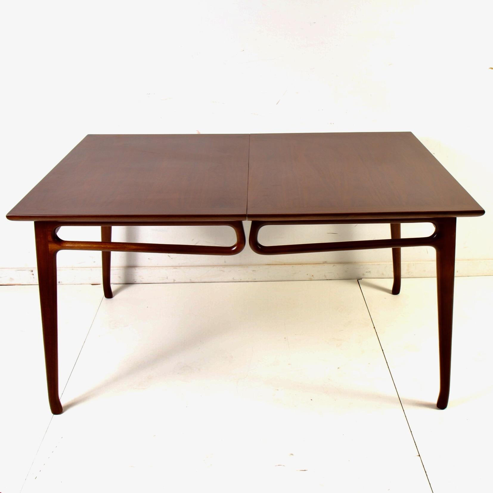 Mid-Century Modern Walnut Extension Dining Table 8