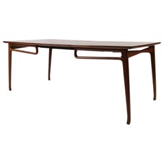 Mid-Century Modern Walnut Extension Dining Table