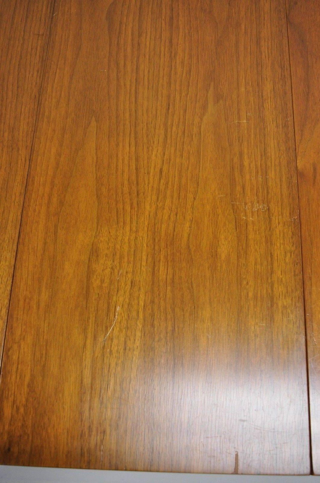 Mid-Century Modern Walnut Extension Dining Table Lyre American Martinsville Era 7