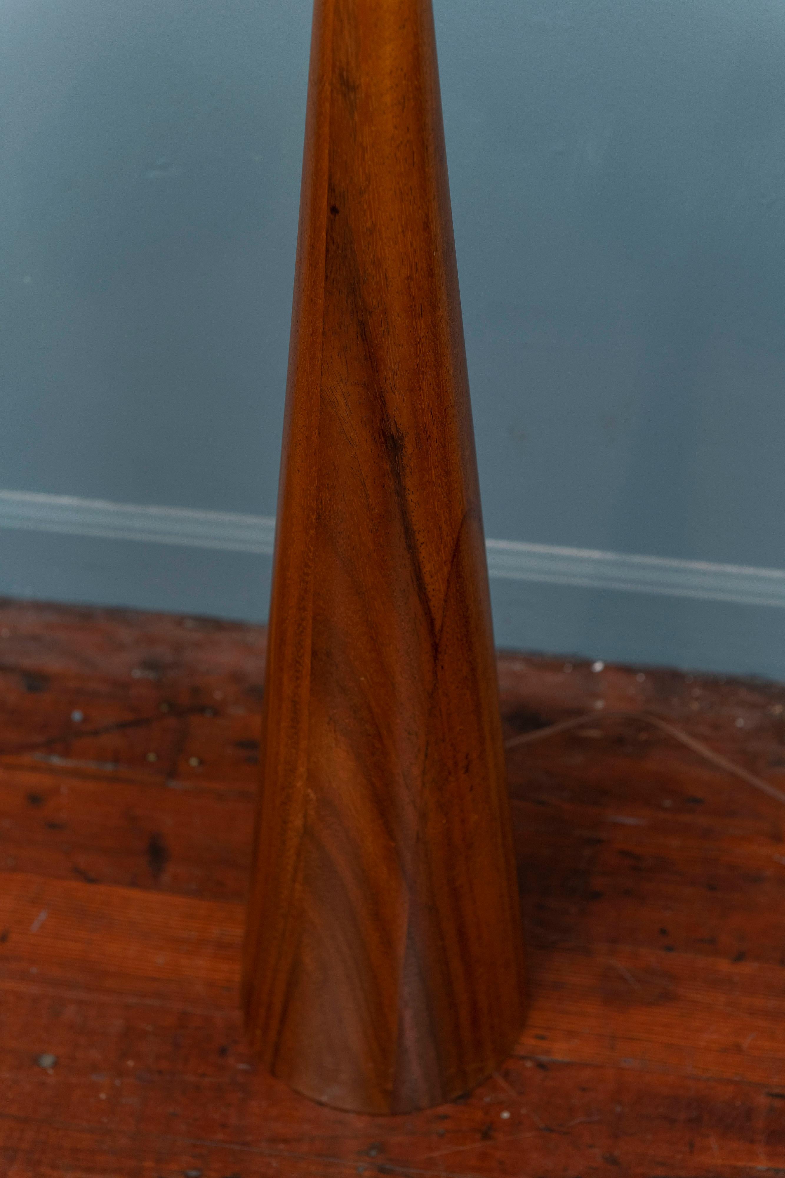 American Mid-Century Modern Walnut Floor Lamp