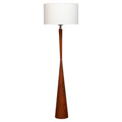 Mid-Century Modern Walnut Floor Lamp
