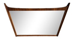 Mid-Century Modern Walnut Frame Mirror Very Beautiful Design