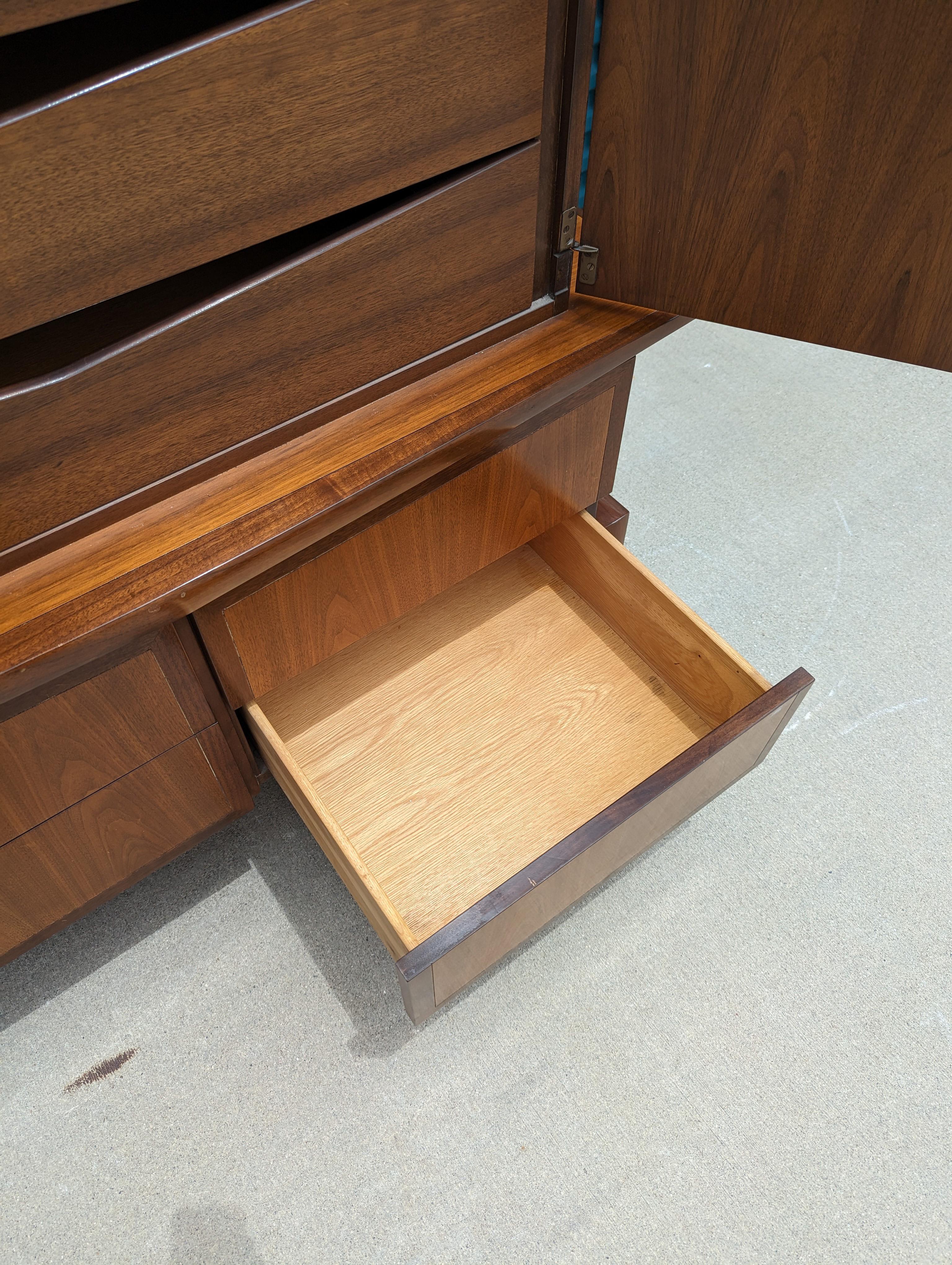 Mid Century Modern Walnut Gentleman's Chest by Helen Hobey for Baker, c1960s 6