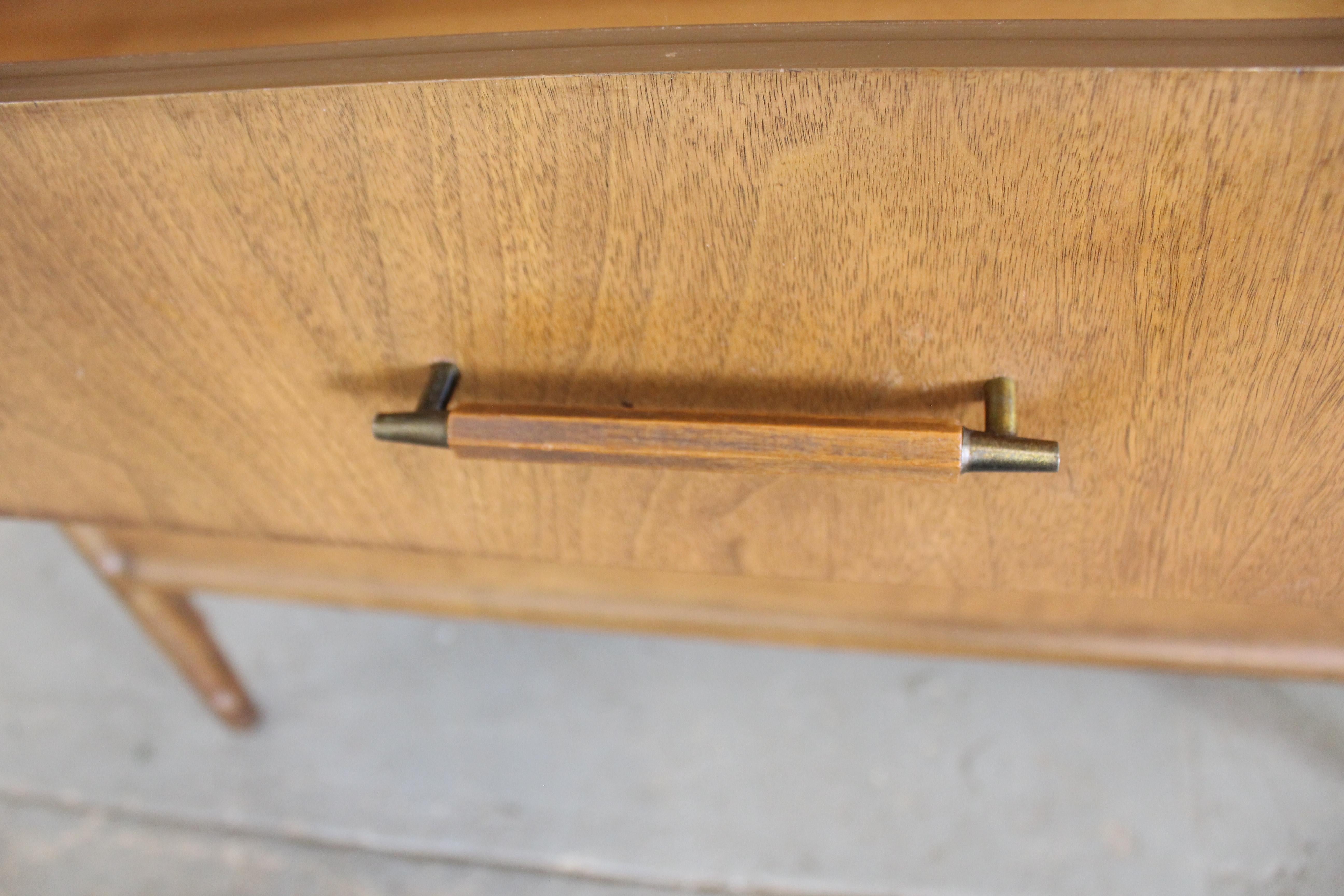 Mid-Century Modern Walnut Gentleman's Tall Chest by United 8