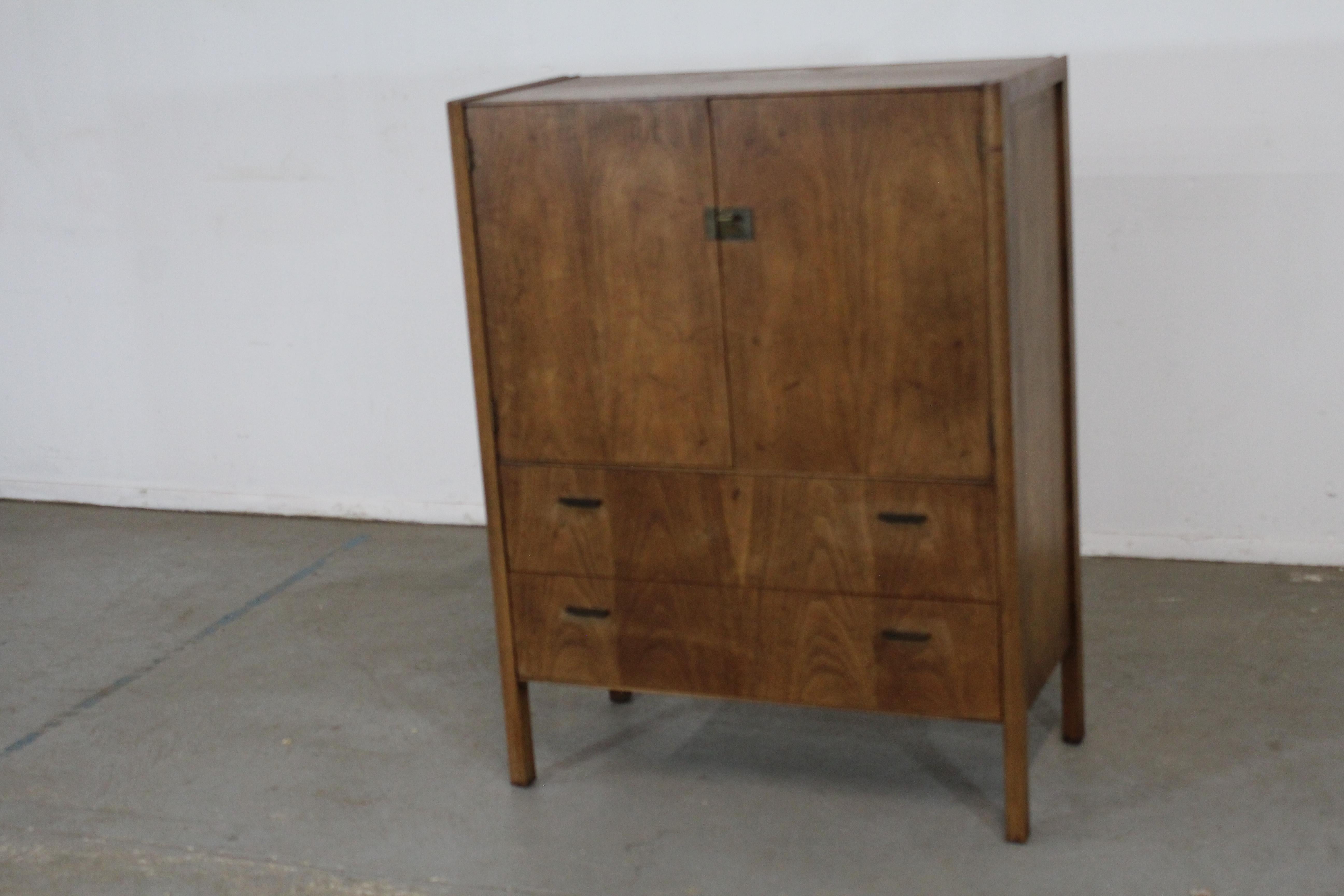 Mid-Century Modern Jack Cartwright Walnut Gentleman's Tall Chest by Founders 8
