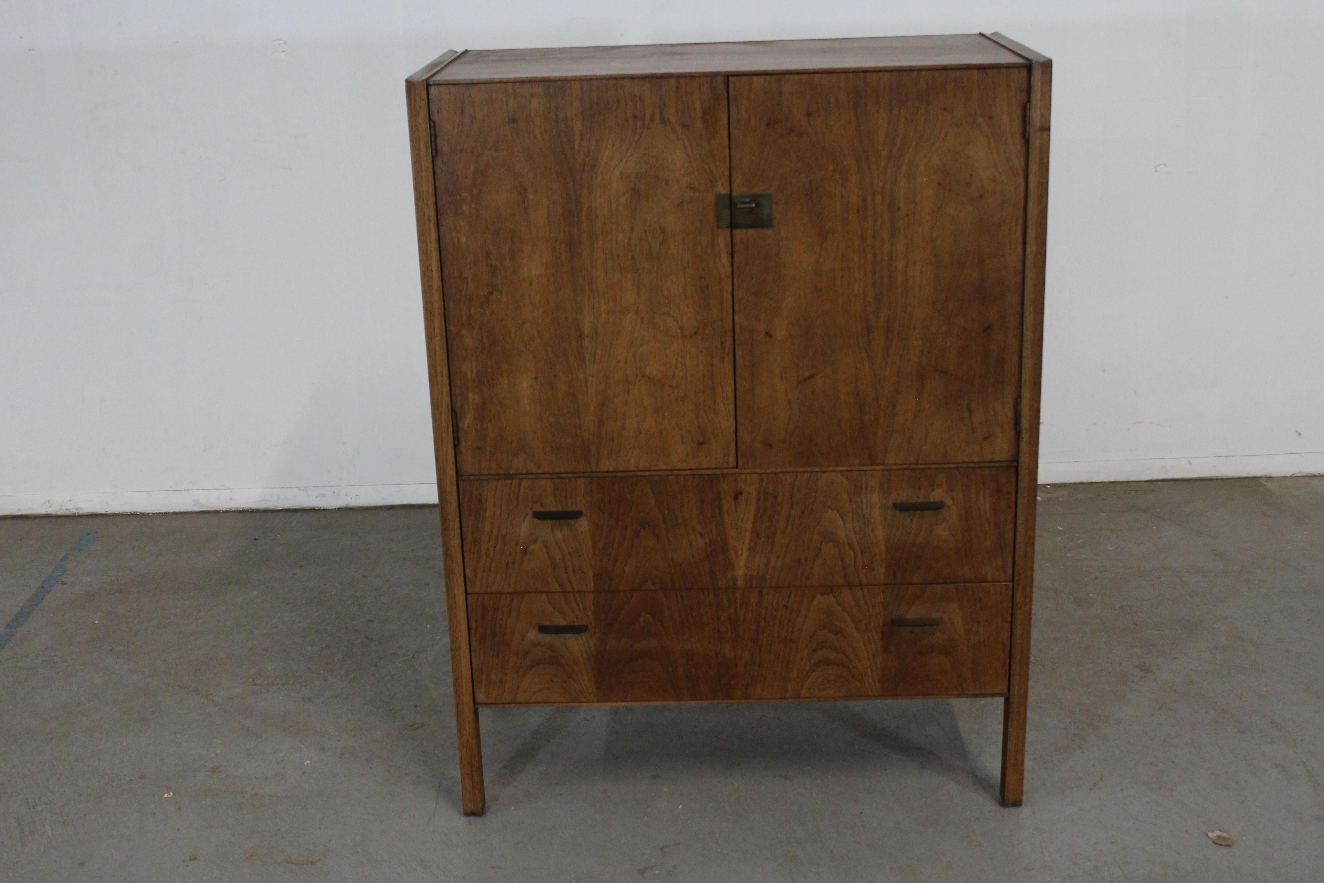 Mid-Century Modern Jack Cartwright Walnut Gentleman's Tall Chest by Founders 9