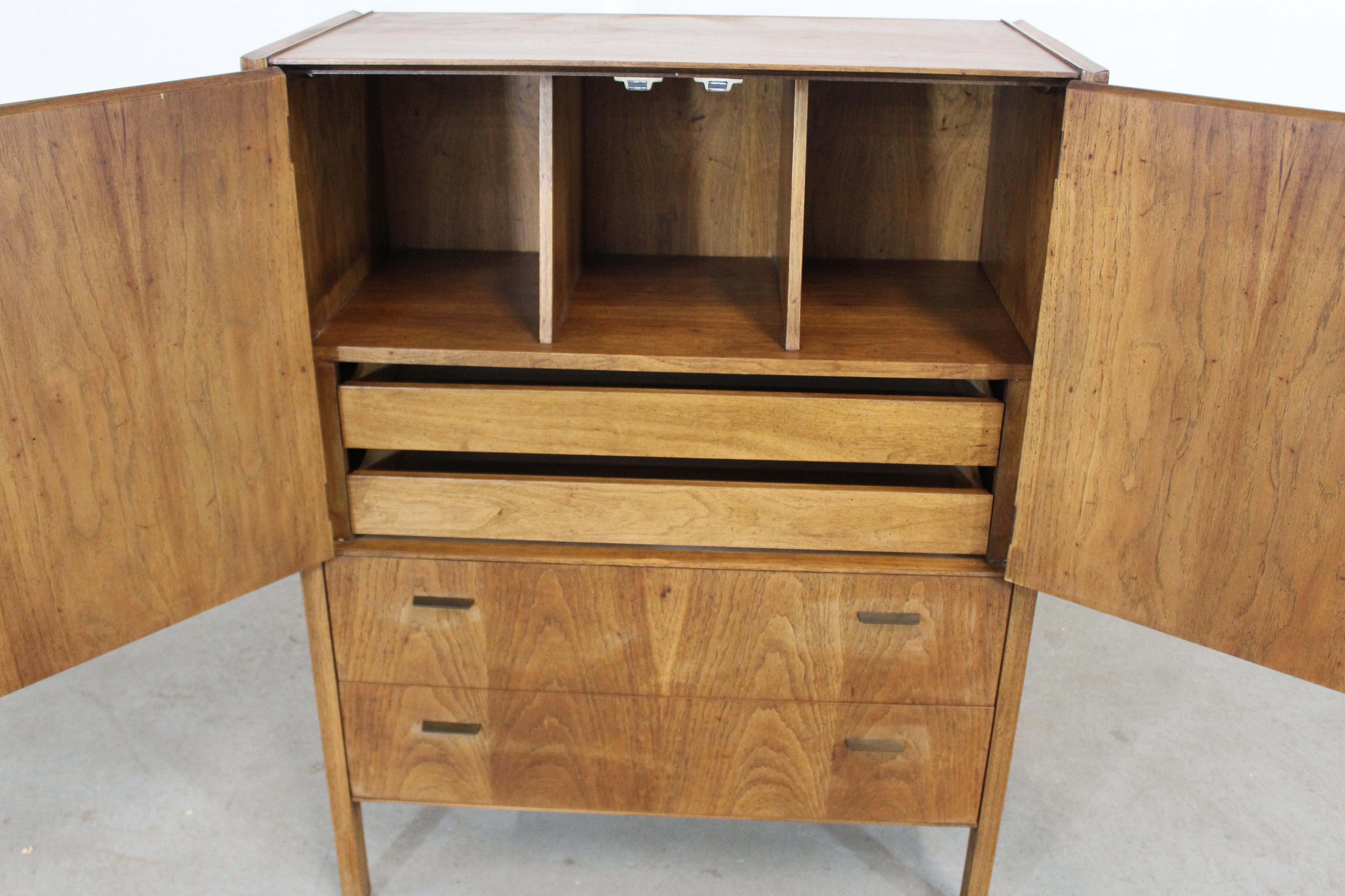 20th Century Mid-Century Modern Jack Cartwright Walnut Gentleman's Tall Chest by Founders