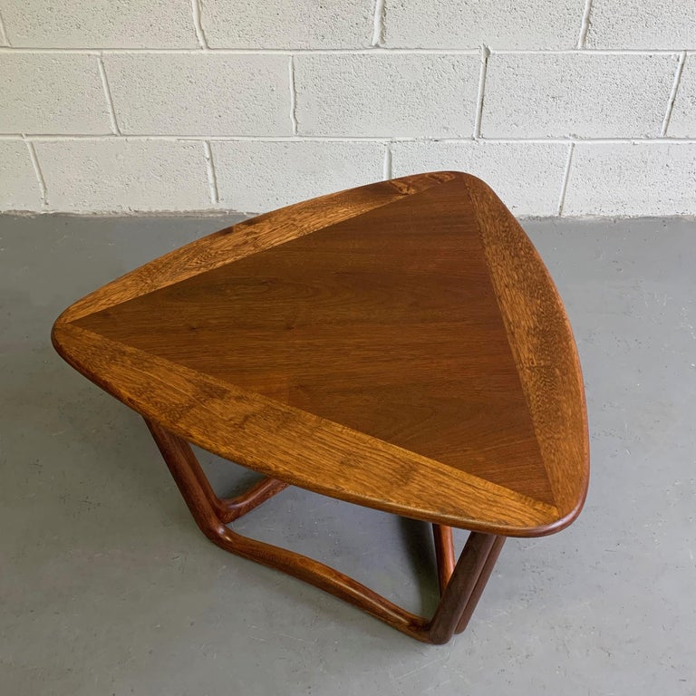 MidCentury Modern Walnut Guitar Pick Coffee Side Table by Lane Alta