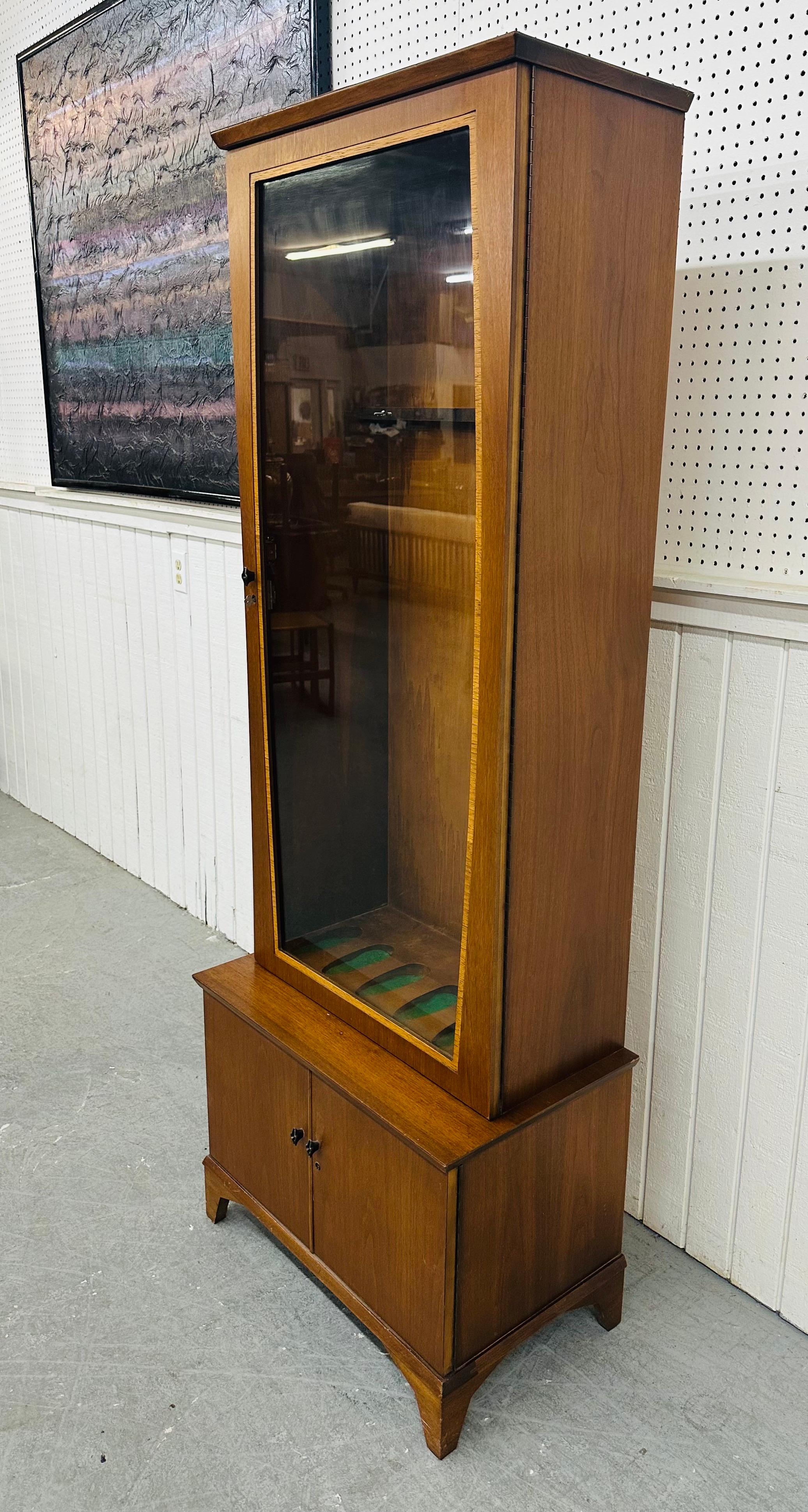 American Mid-Century Modern Walnut Gun Cabinet