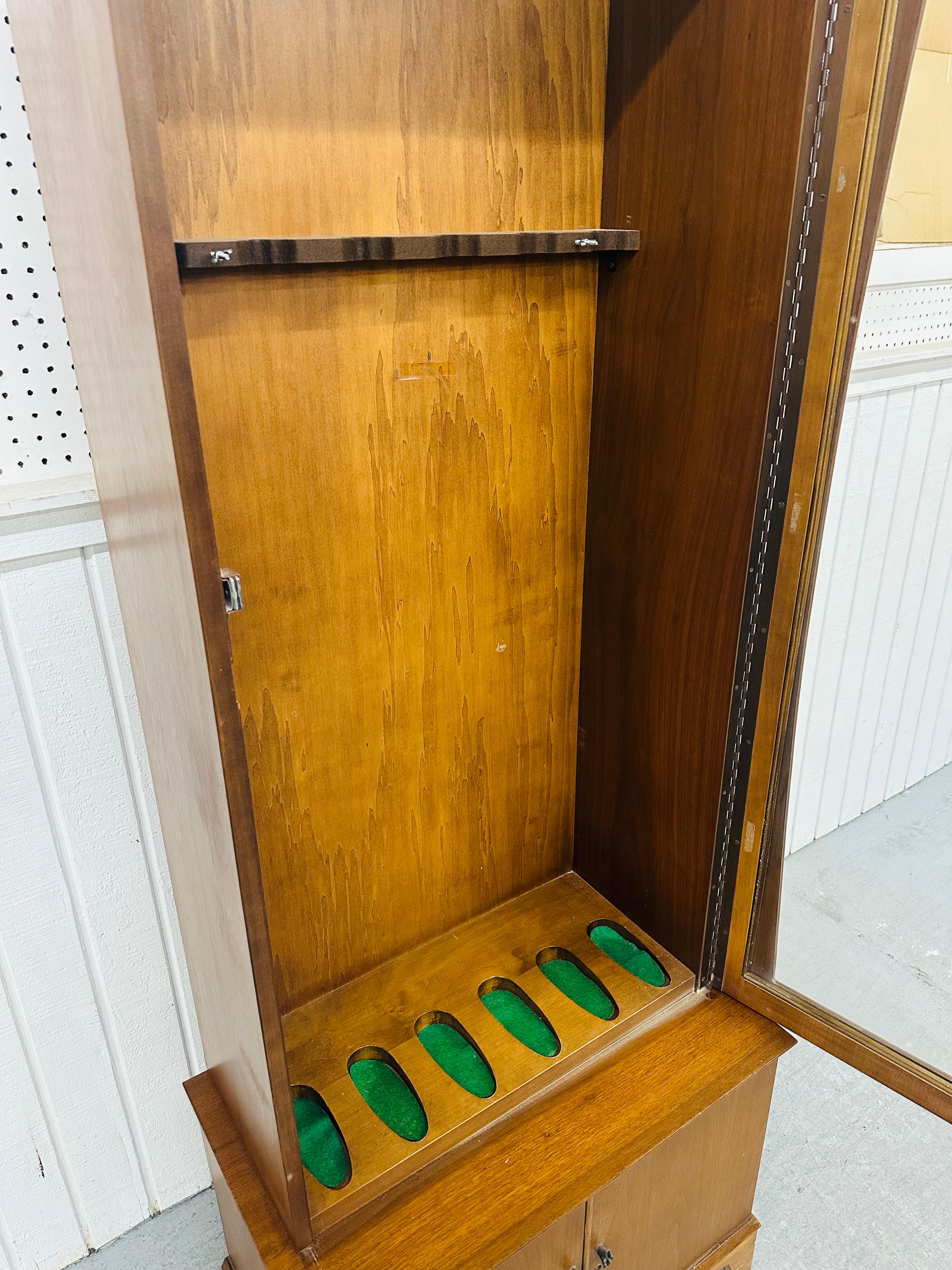 20th Century Mid-Century Modern Walnut Gun Cabinet