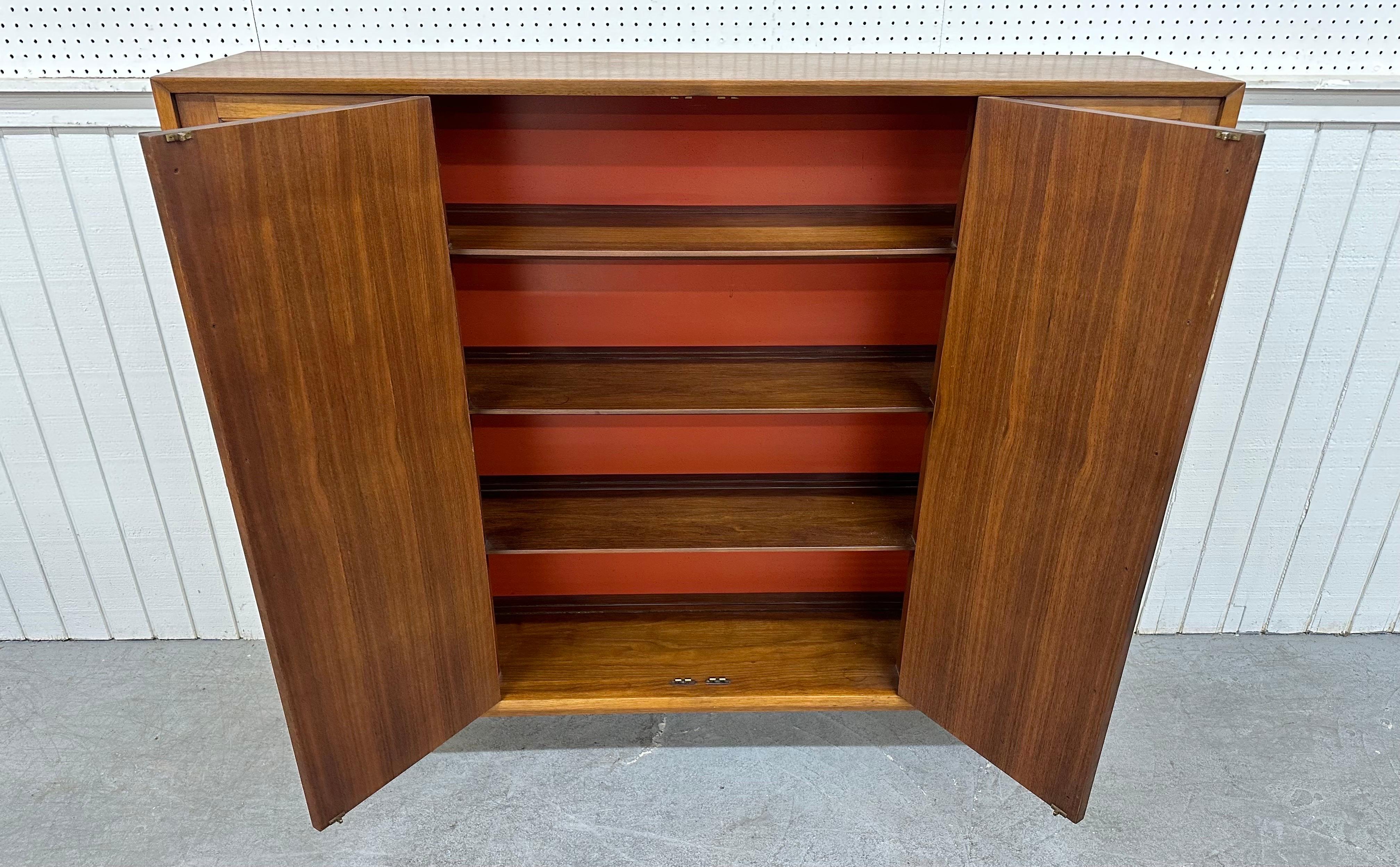 20th Century Mid-Century Modern Walnut Hairpin Bookcase
