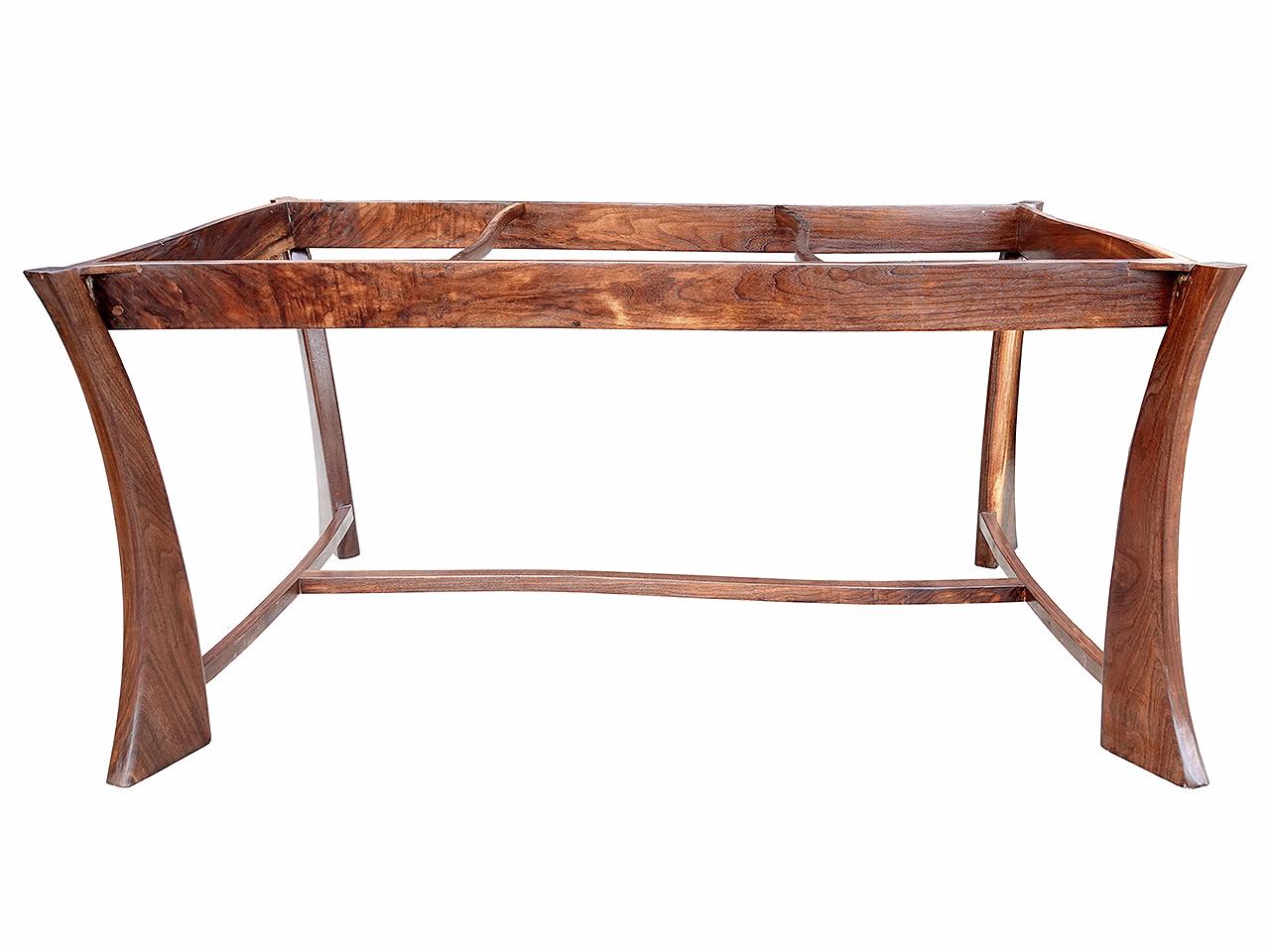 American Mid-Century Modern Walnut Hand Crafted Table For Sale
