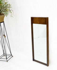 Mid-Century Modern Walnut Hanging Wall Mirror