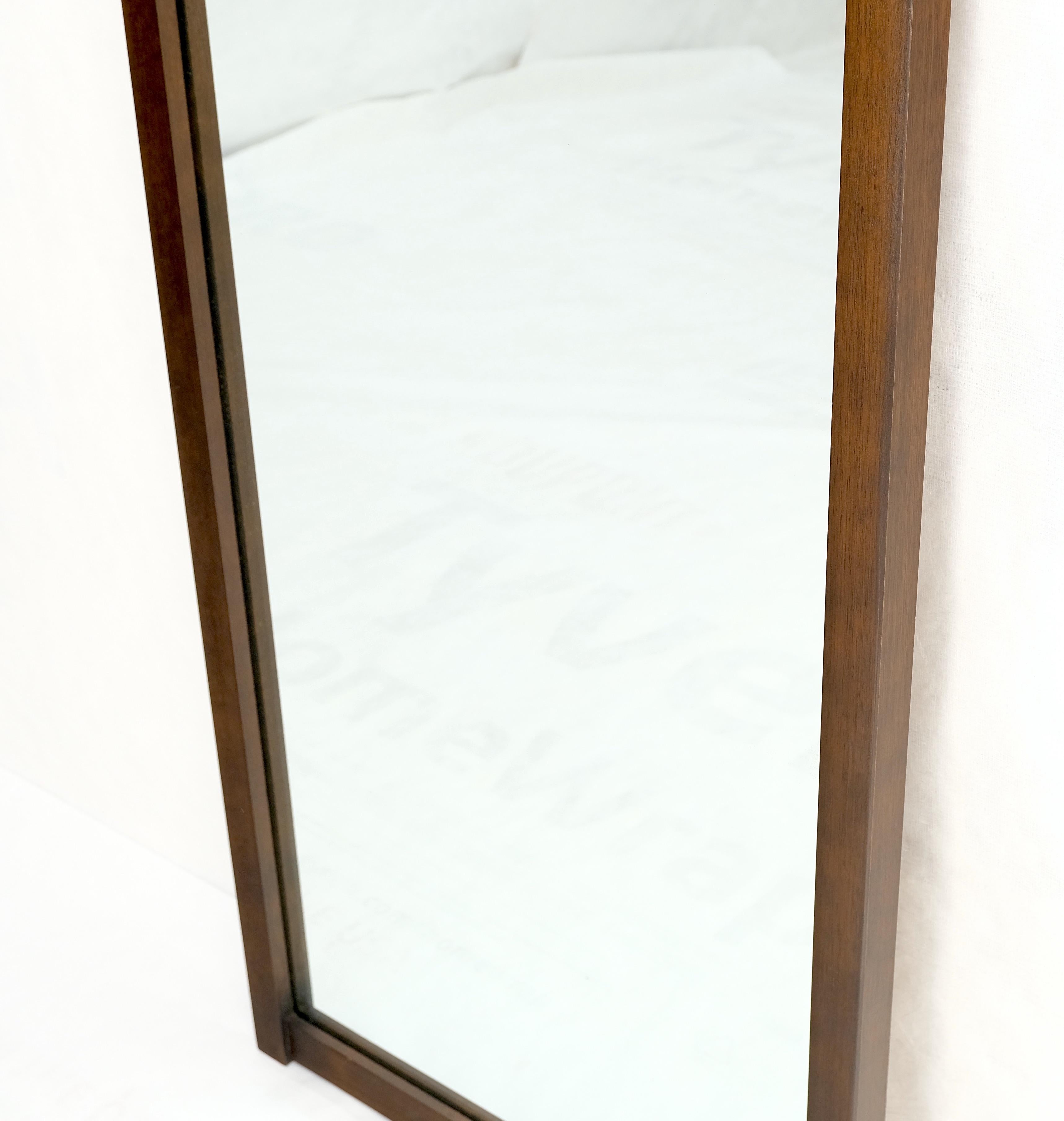 Mid-Century Modern Walnut Hanging Wall Mirror For Sale 4