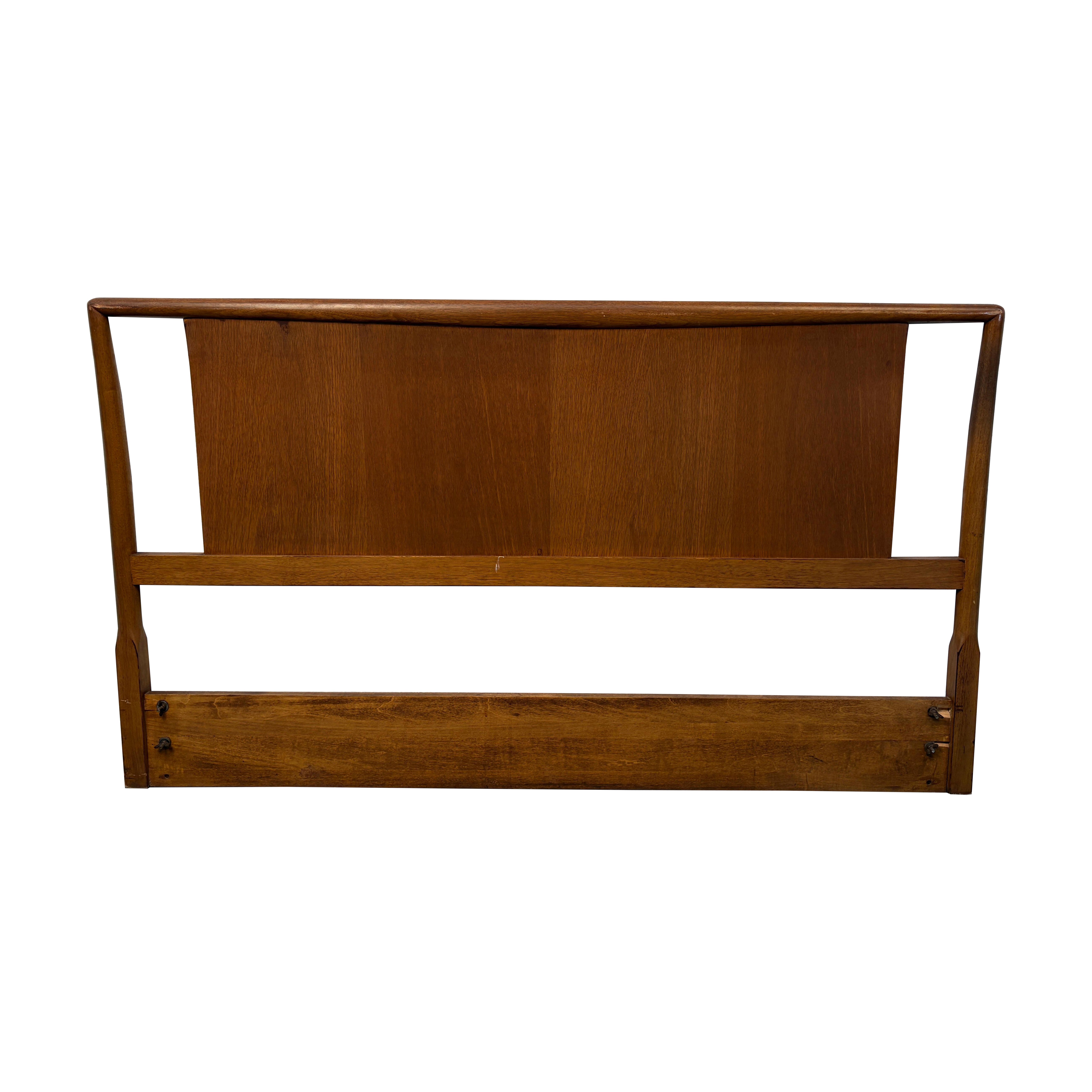 Mid-Century Full Size Walnut Headboard by Widdicomb