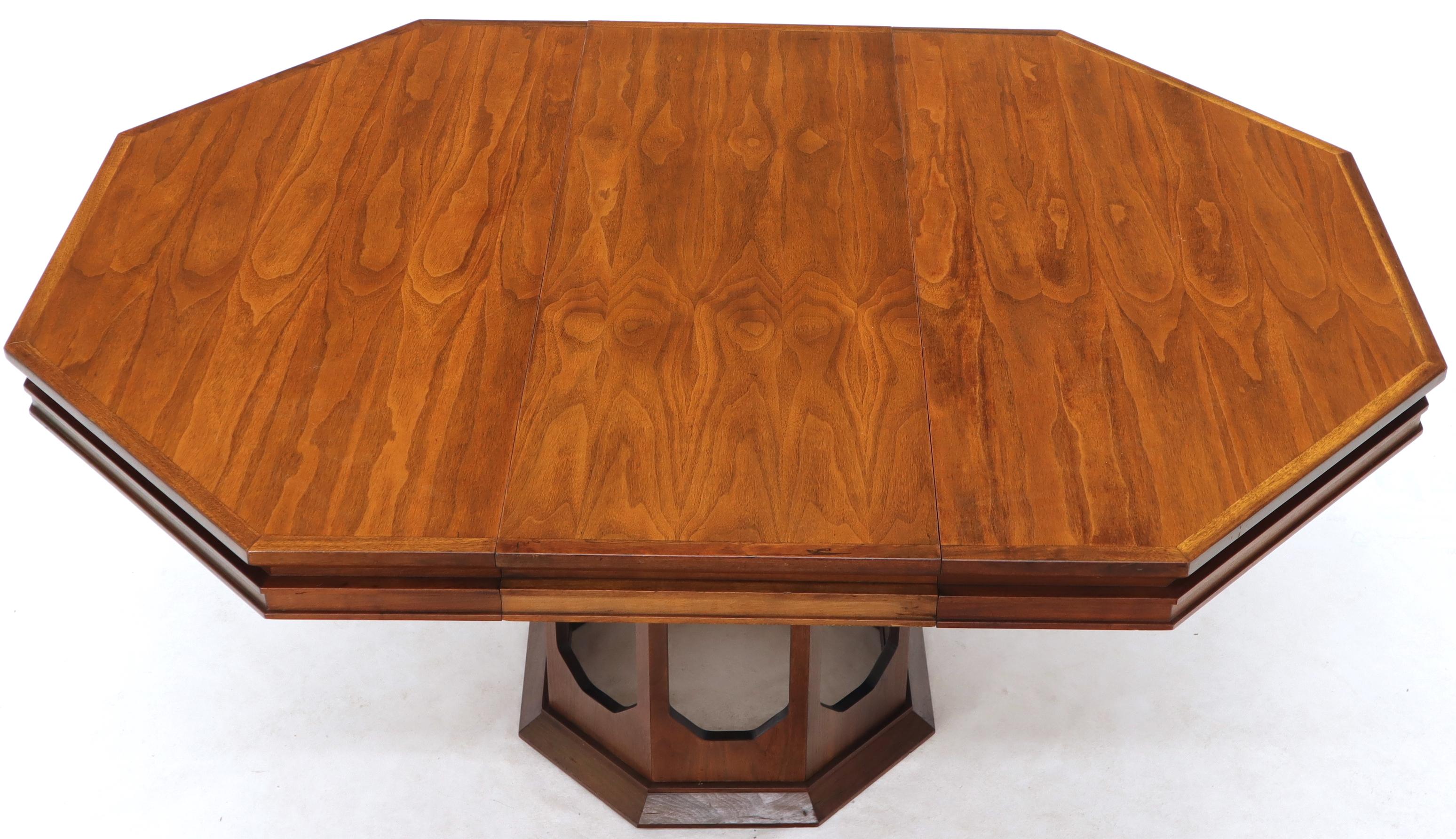 Oiled walnut hexagon dining table 1x18