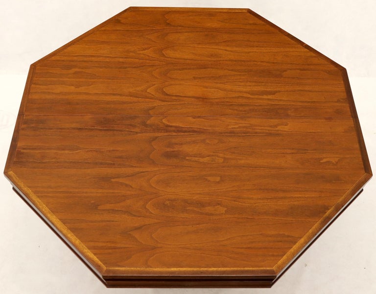 MidCentury Modern Walnut Hexagon Dining Table For Sale at 1stDibs