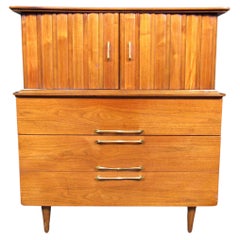 Mid-Century Modern Walnut Hi-Boy Dresser