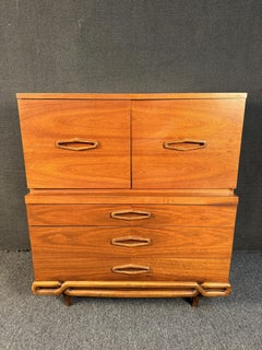 Mid-Century Modern Walnut Highboy Dresser