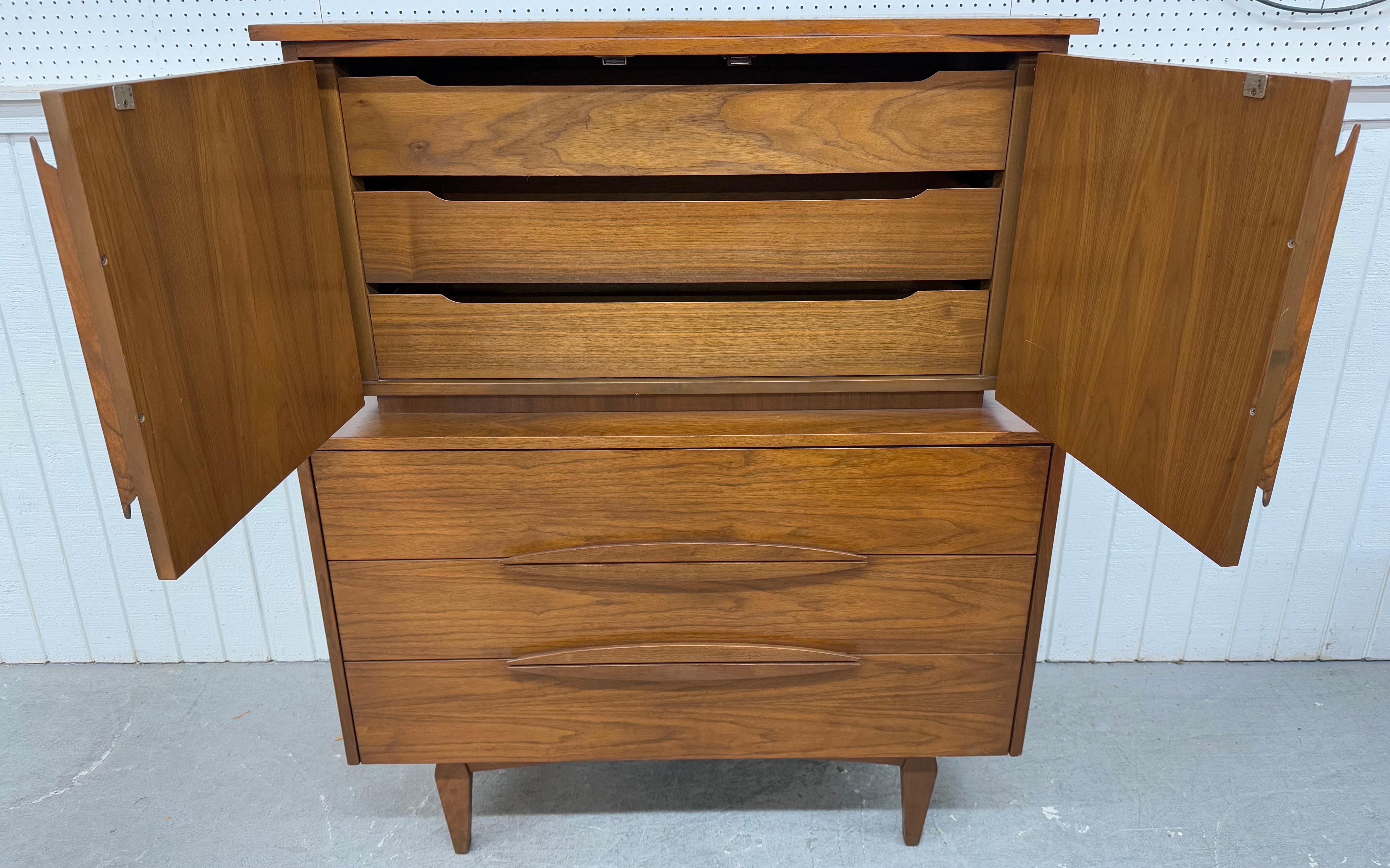 20th Century Mid-Century Modern Walnut High Chest For Sale