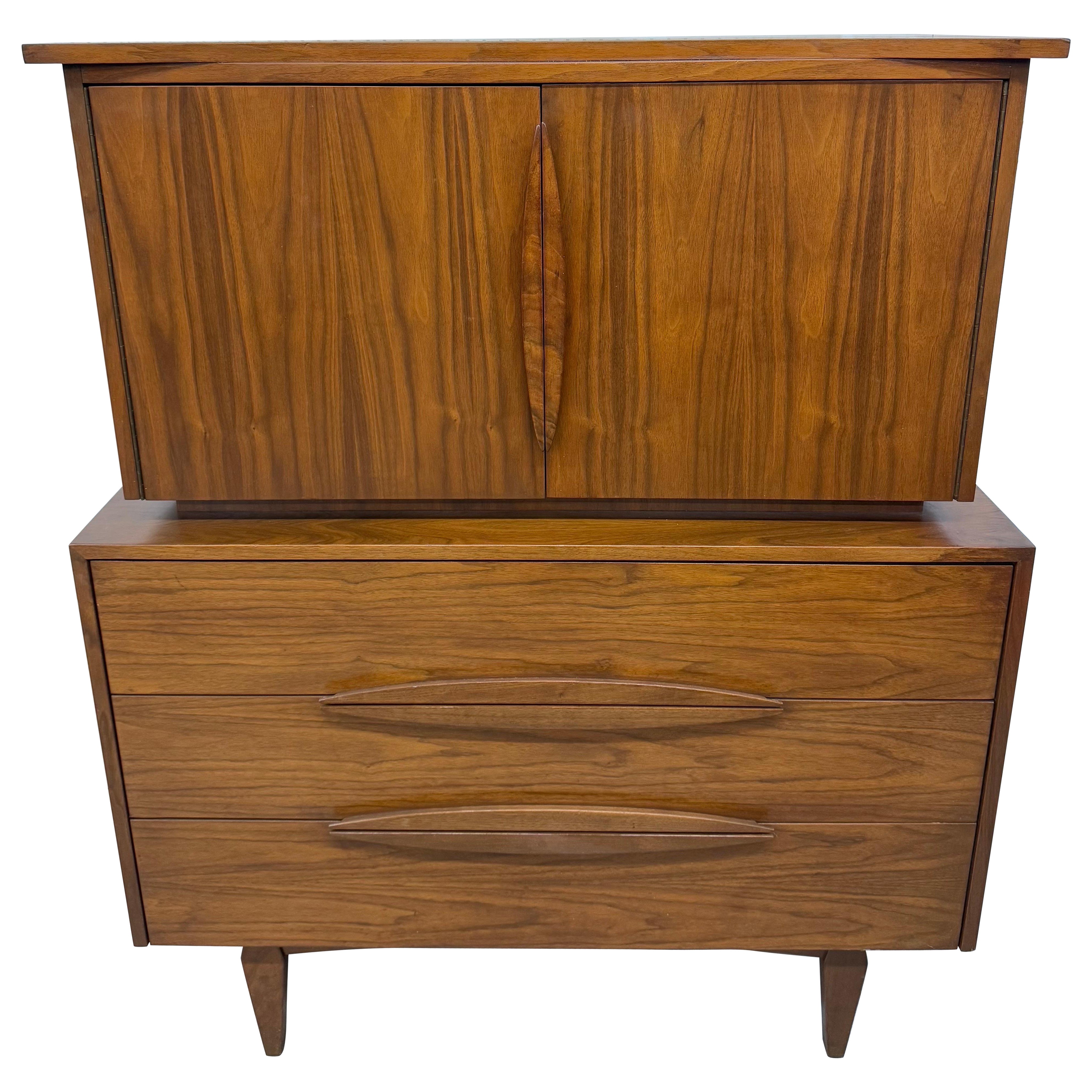 Mid-Century Modern Walnut High Chest