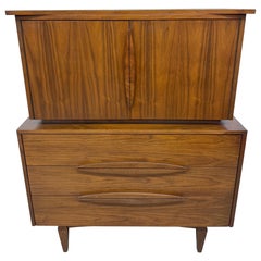 Mid-Century Modern Walnut High Chest