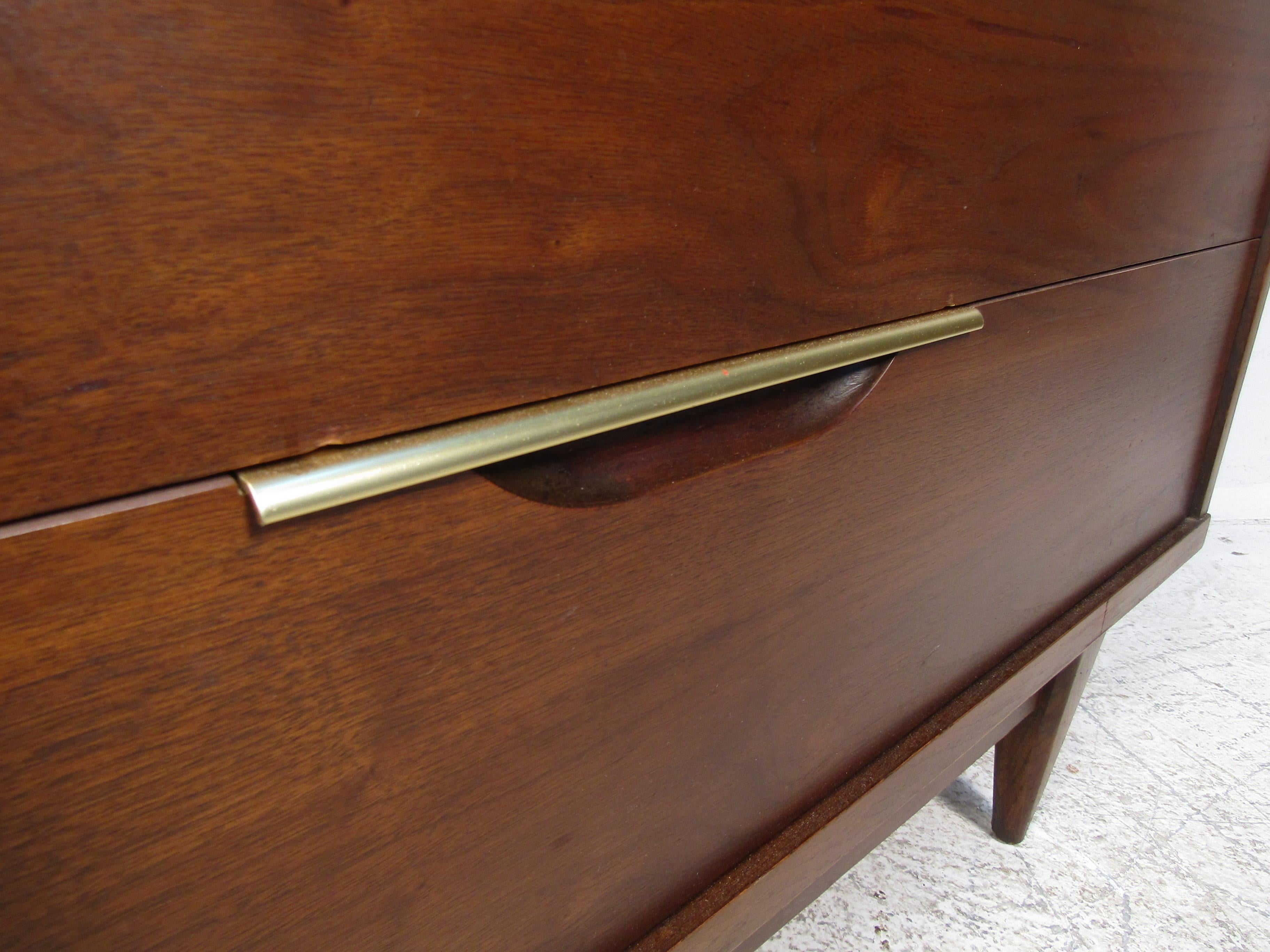 Mid-Century Modern Walnut Highboy Dresser - Kent Coffey's 
