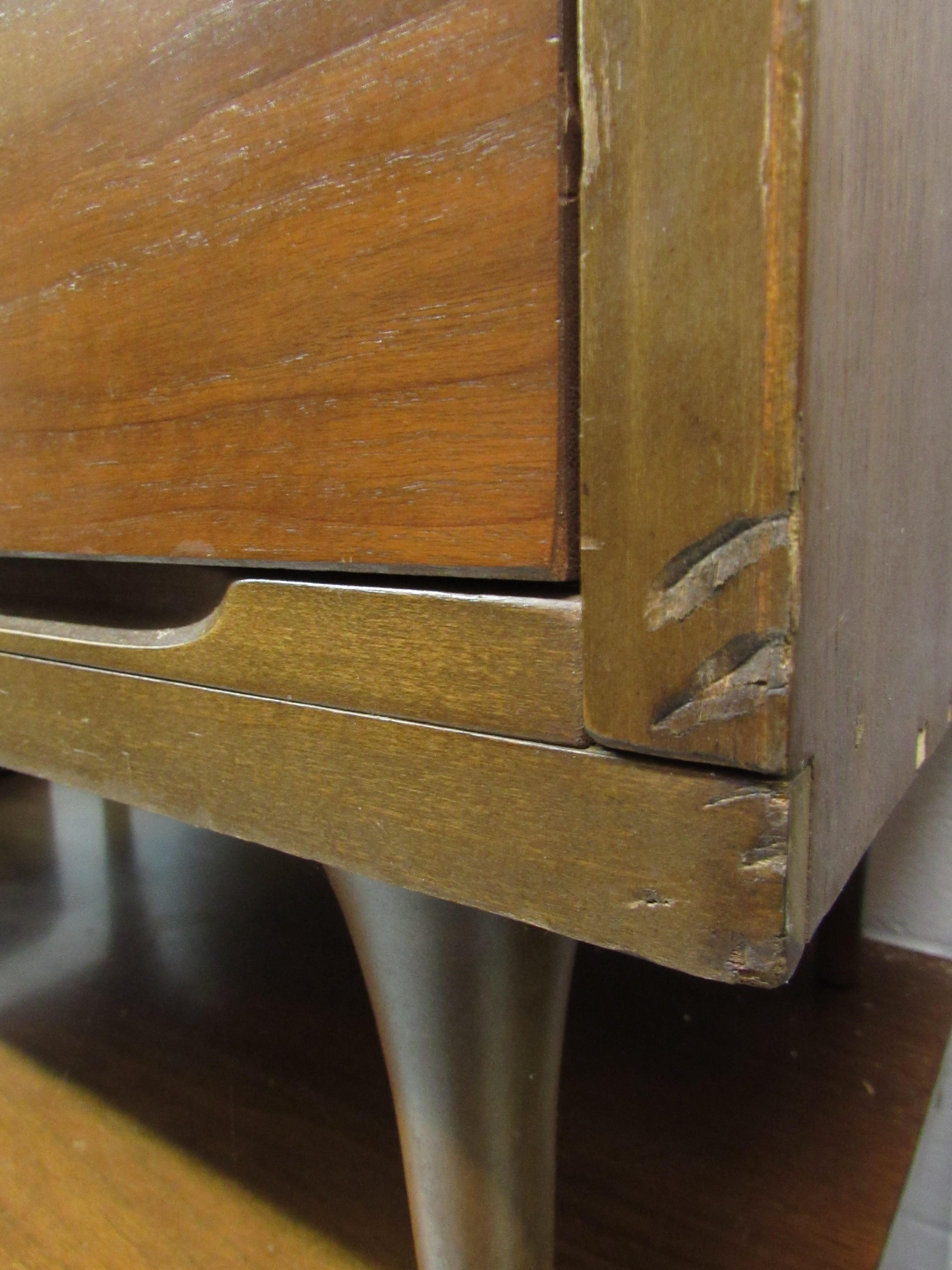 Mid-Century Modern Walnut Highboy Dresser 1