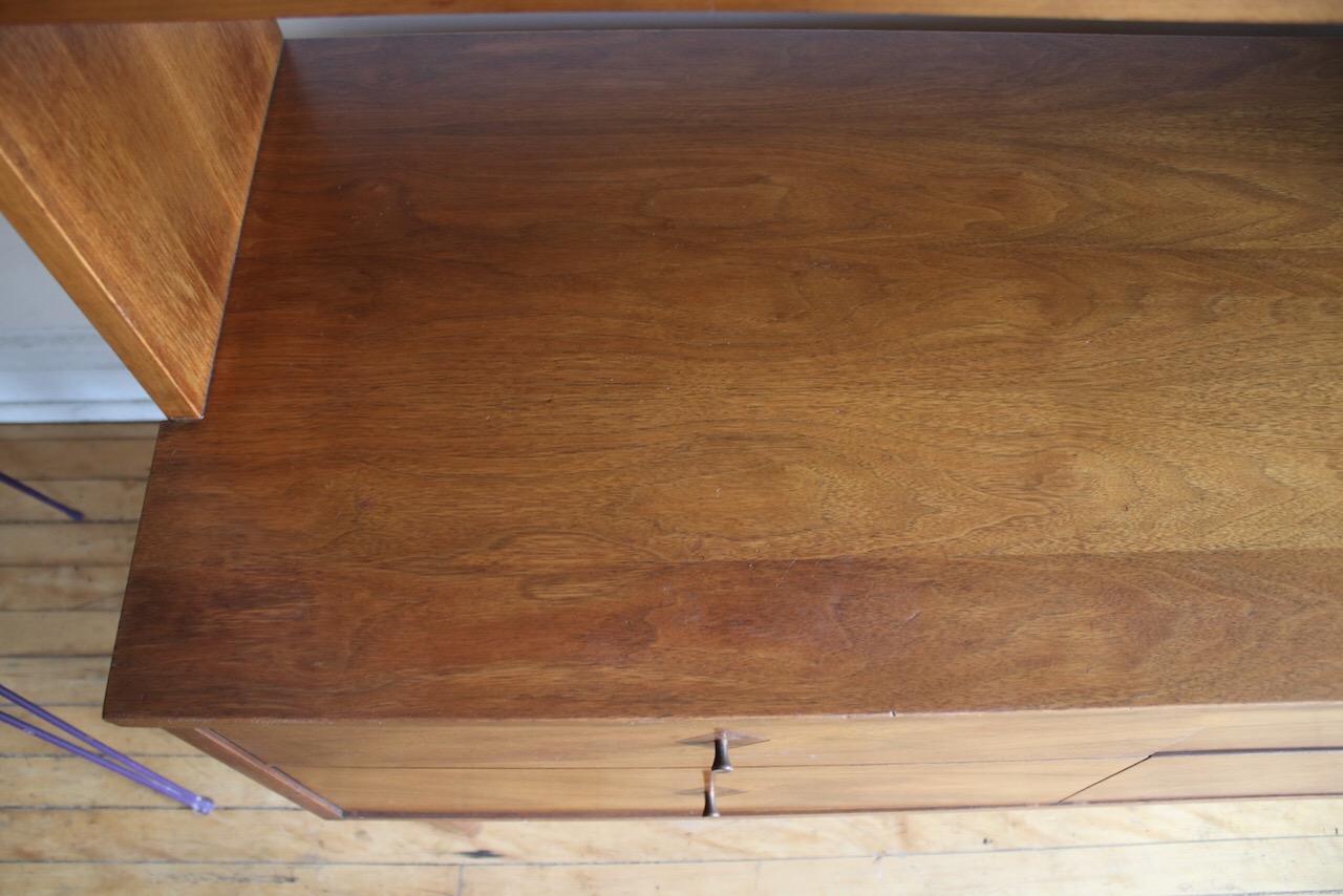 Mid-Century Modern Walnut Hutch by Stanley Furniture 4