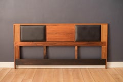 Mid Century Modern Walnut King Headboard by John Keal for Brown Saltman