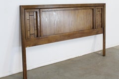 Mid-Century Modern Walnut King Size Bed / Headboard