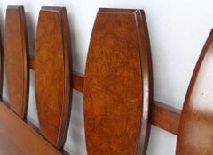 Mid Century Modern Walnut King Size Burlwood Headboard Extra 102 Inche Long MINT