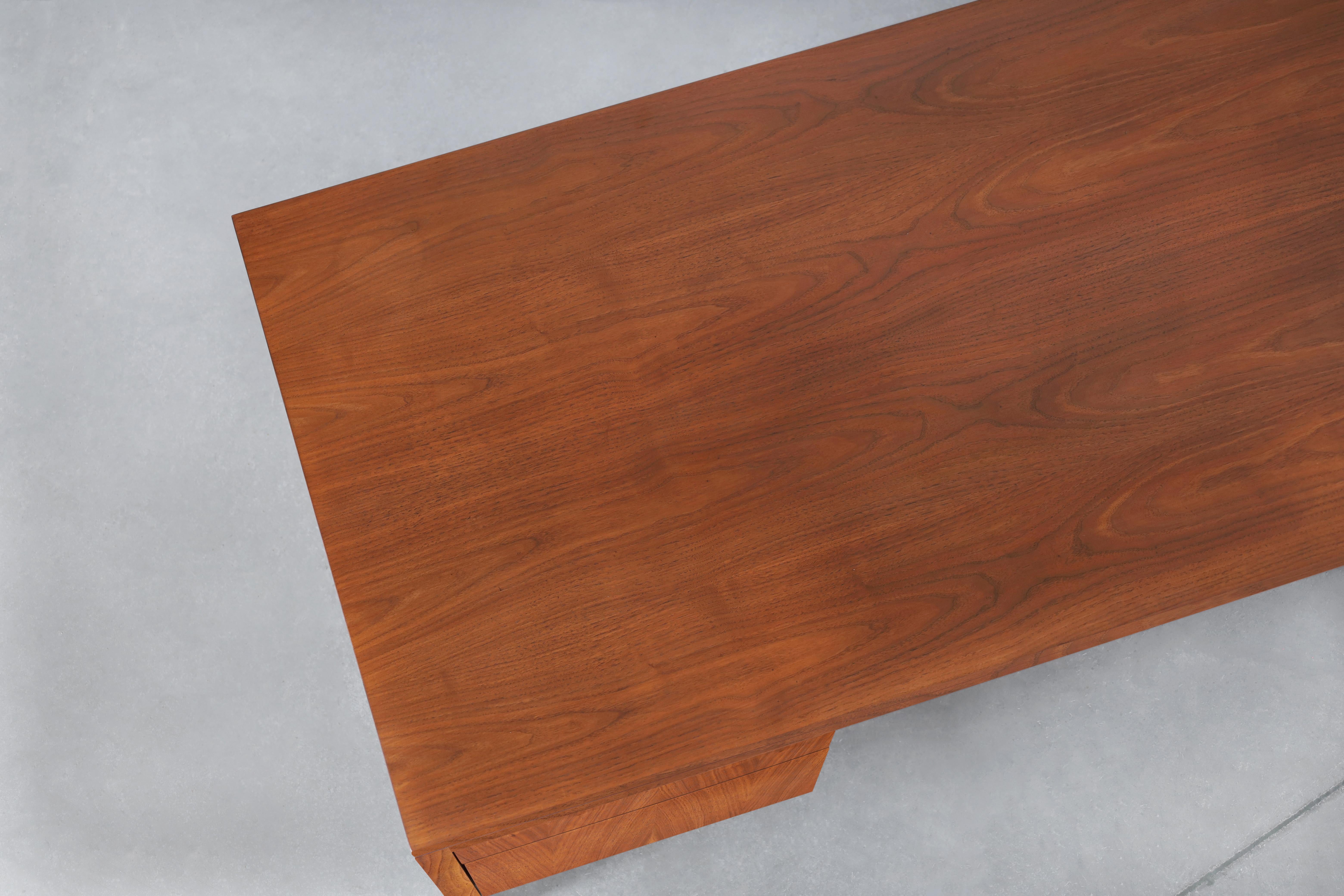 Mid-Century Modern Walnut L-Shaped Desk 7