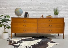Mid Century MODERN Walnut Long DRESSER / CREDENZA manner of Dunbar, c. 1960's