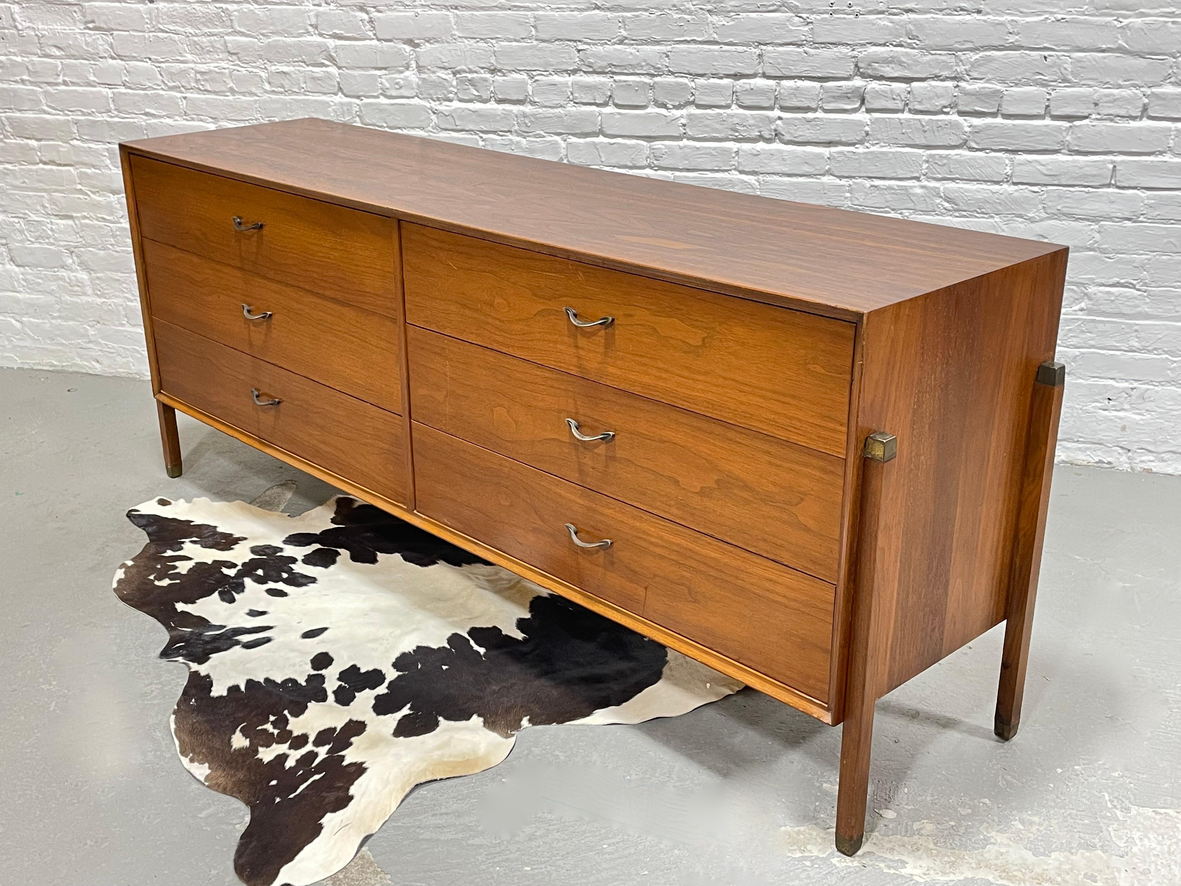 Mid Century MODERN Walnut Long DRESSER / CREDENZA manner of Dunbar, c. 1960's 2