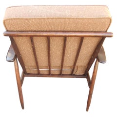 Mid Century Modern Walnut Lounge Chair with Drop in Cushions C1958