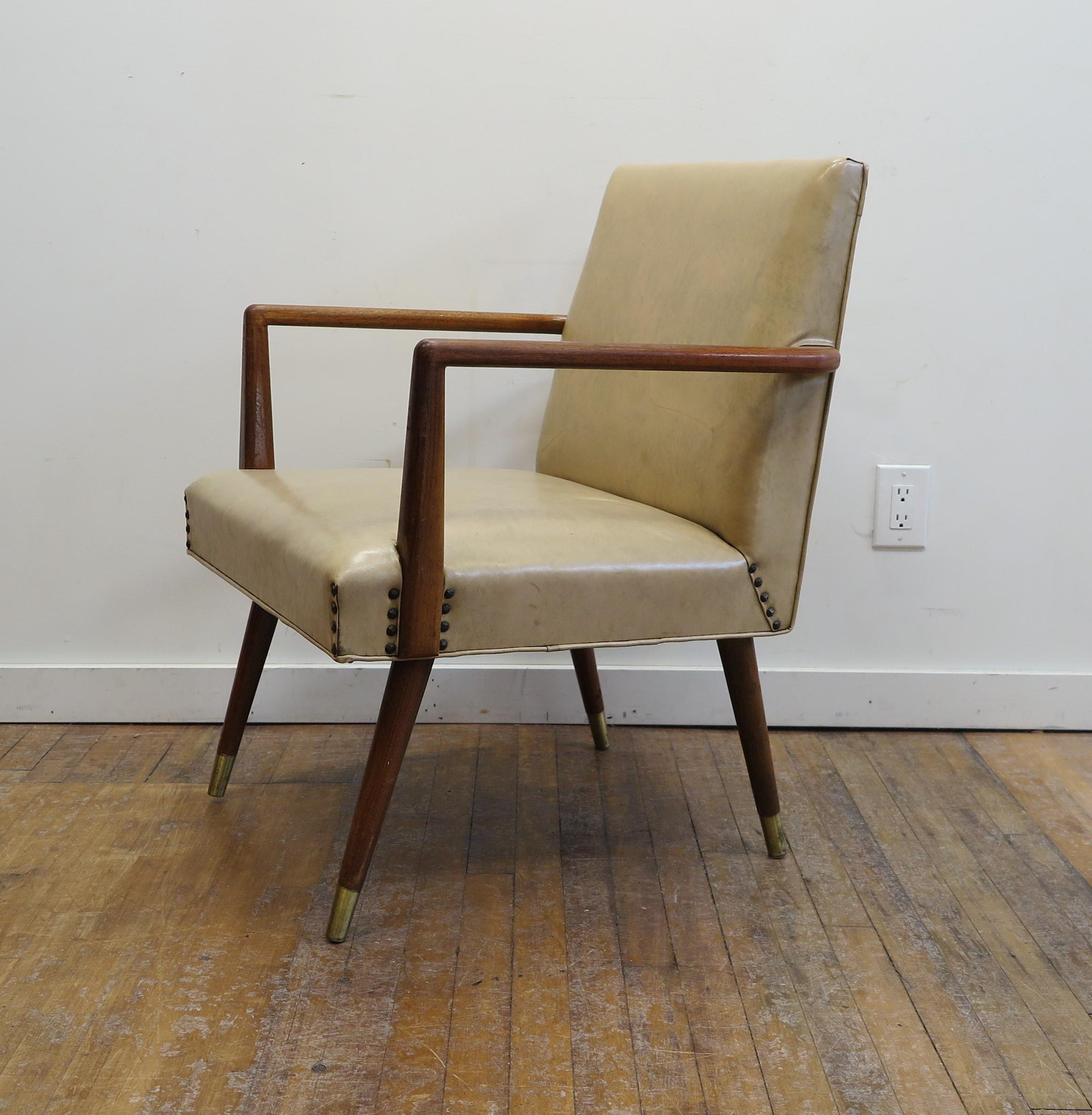 American Mid-Century Modern Walnut Lounge Chair 