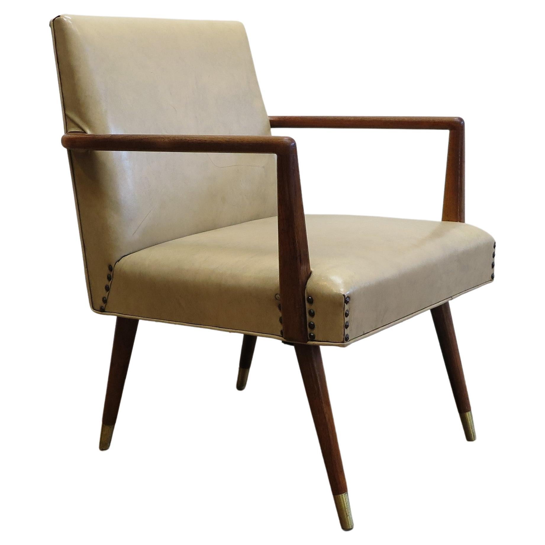 Mid-Century Modern Walnut Lounge Chair 