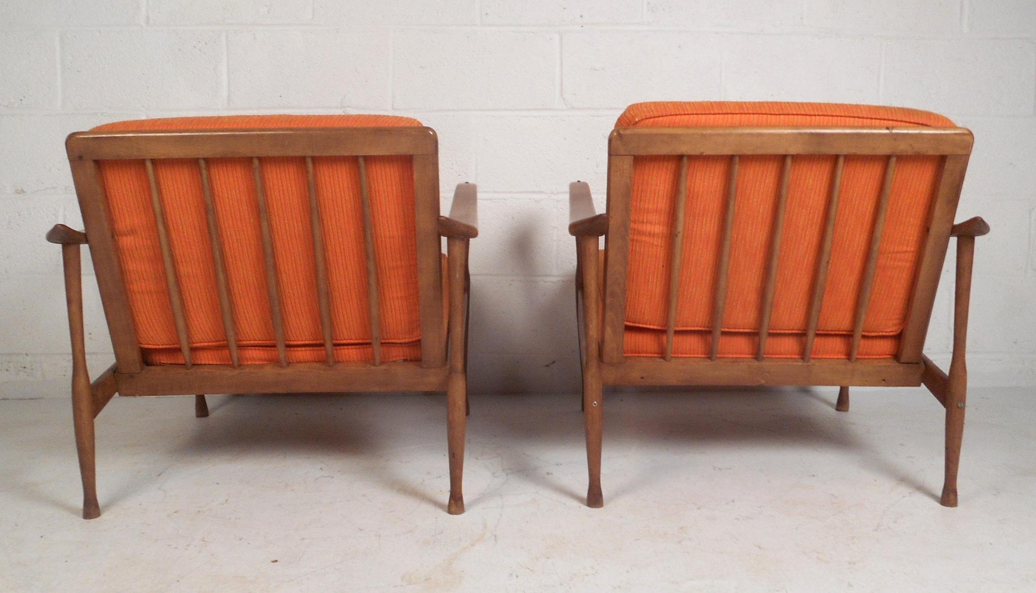 Mid-20th Century Mid-Century Modern Walnut Lounge Chairs