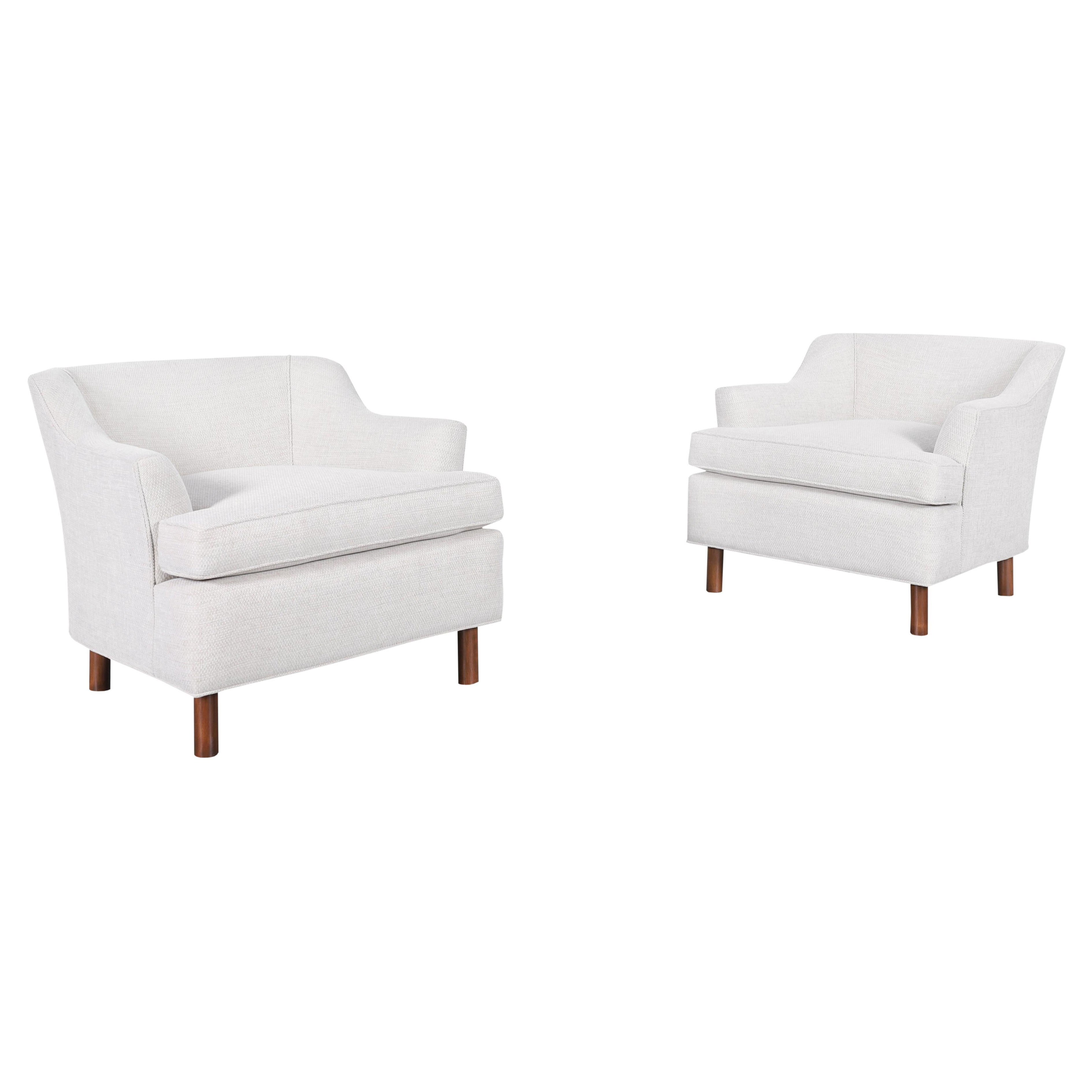 Mid-Century Modern Walnut Lounge Chairs For Sale