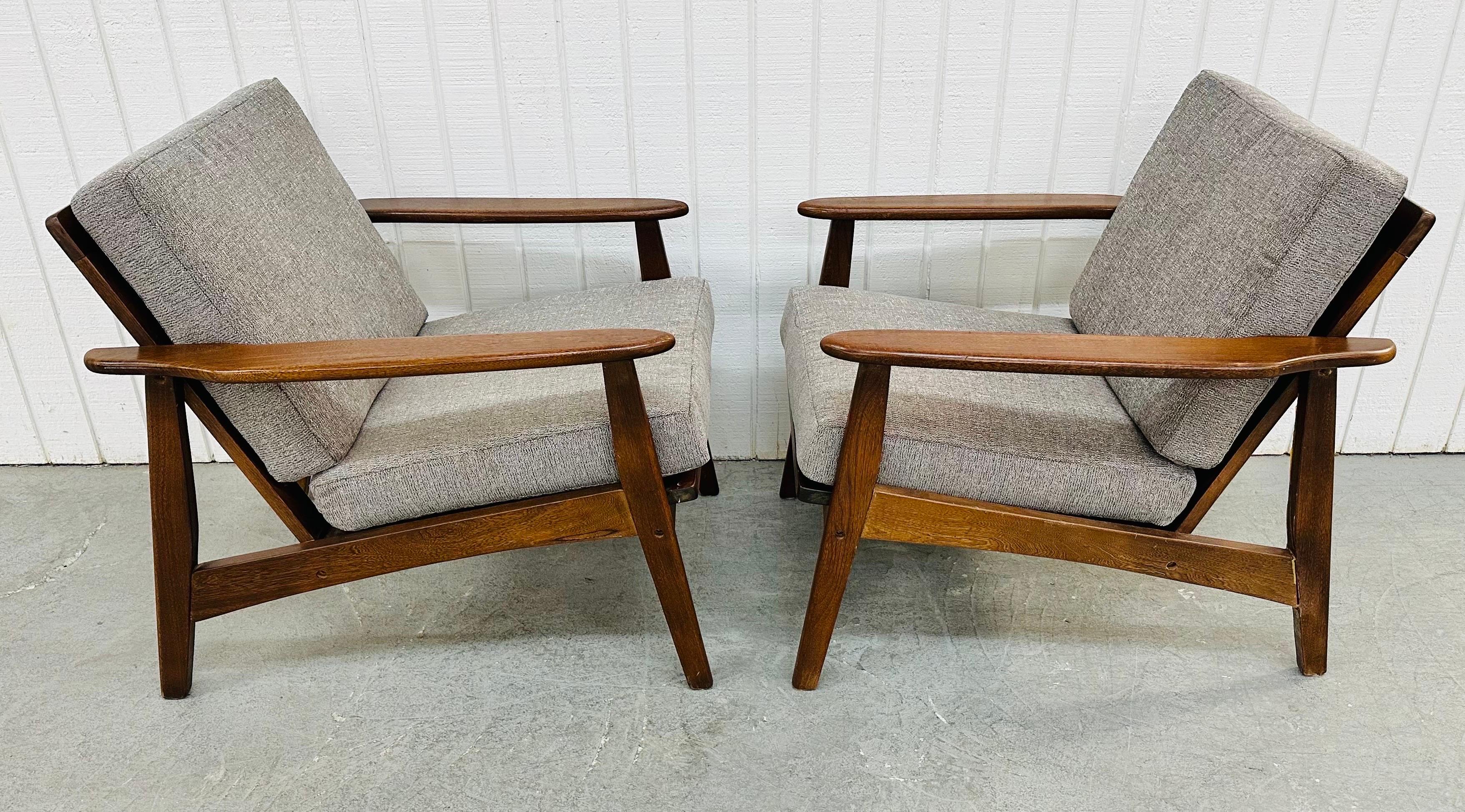 Mid-Century Modern Walnut Lounge Chairs - Set of 2 1